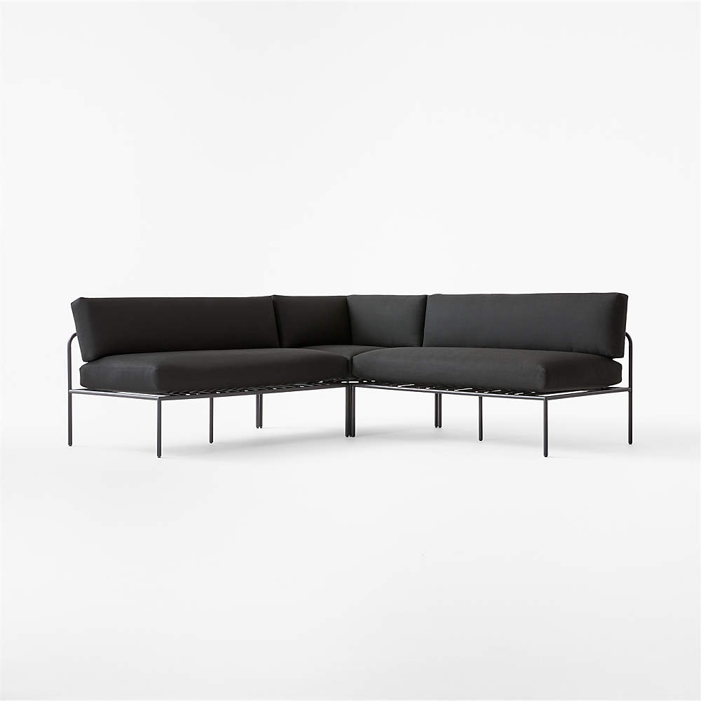 Black metal shop outdoor sectional