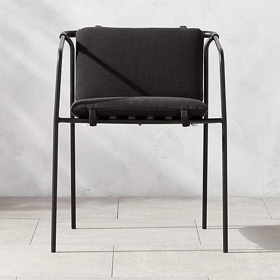 Navene Black Outdoor Dining Armchair