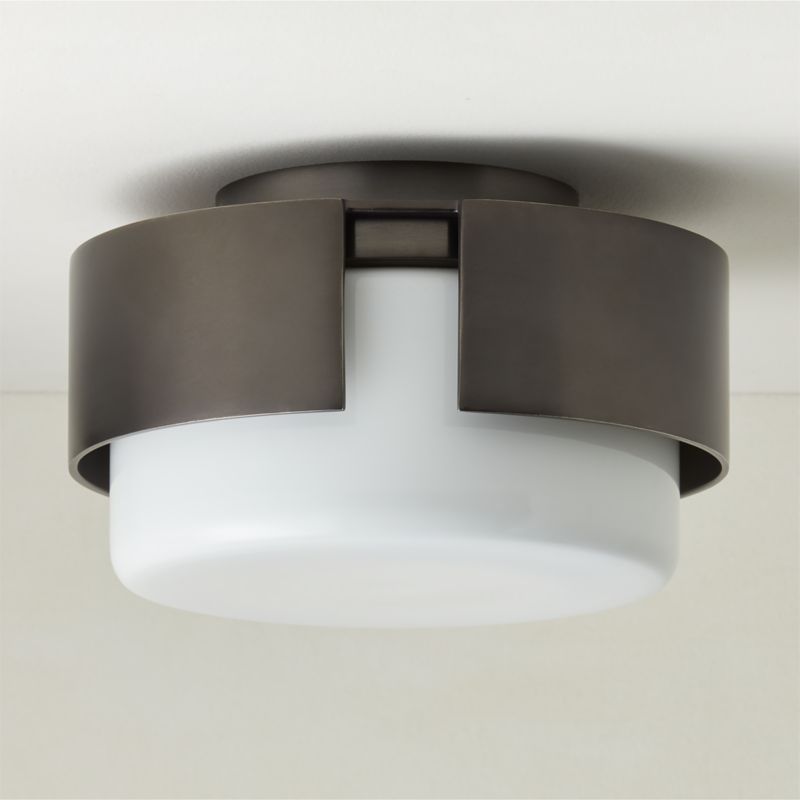 Navi Cast Blackened Brass Flush Mount Light - image 2 of 5