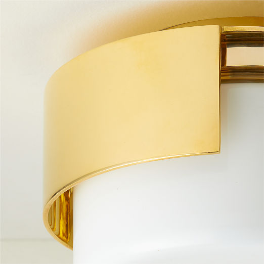 Navi Cast Polished Brass Flush Mount Light