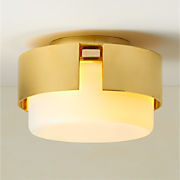 Navi Cast Polished Brass Flush Mount Light