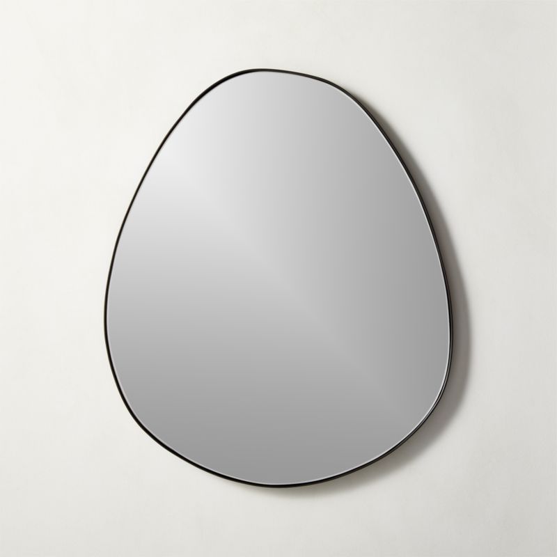 View Navone Blackened Brass Wall Mirror 24''x20'' details