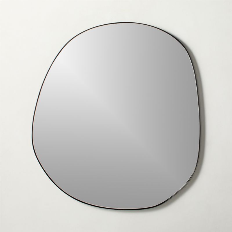 Viewing product image Navone Blackened Brass Wall Mirror 36''x32'' - image 1 of 7