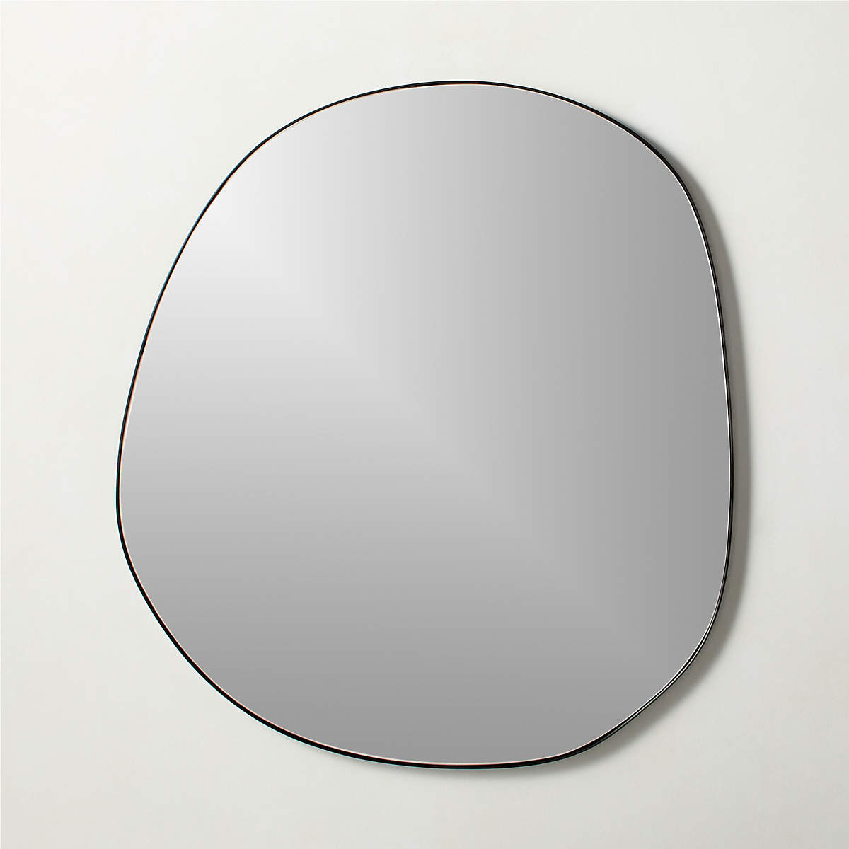 Navone Blackened Brass Wall Mirror 36''x32'' + Reviews CB2