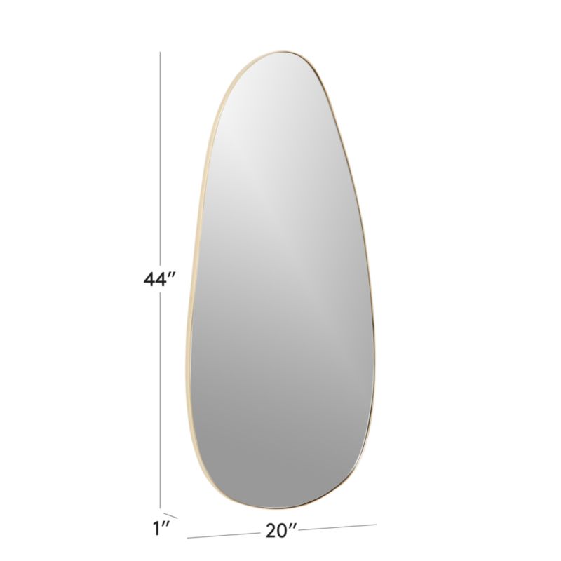 View Navone Unlacquered Brass Wall Mirror 20''x44'' - image 3 of 8