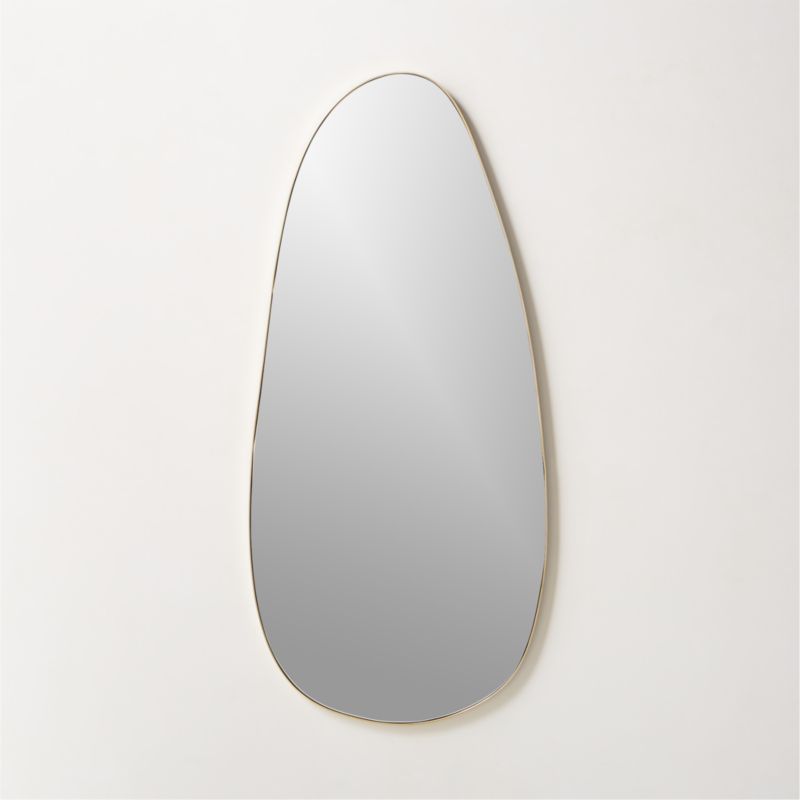 Navone Unlacquered Brass Wall Mirror 20''x44'' - image 0 of 8