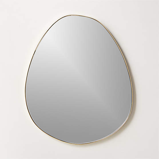 Navone Unlacquered Brass Wall Mirror 24''x20''