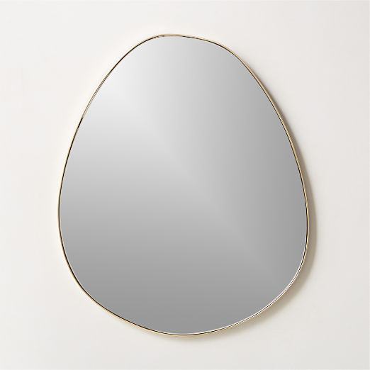 Navone Unlacquered Brass Wall Mirror 24''x20''