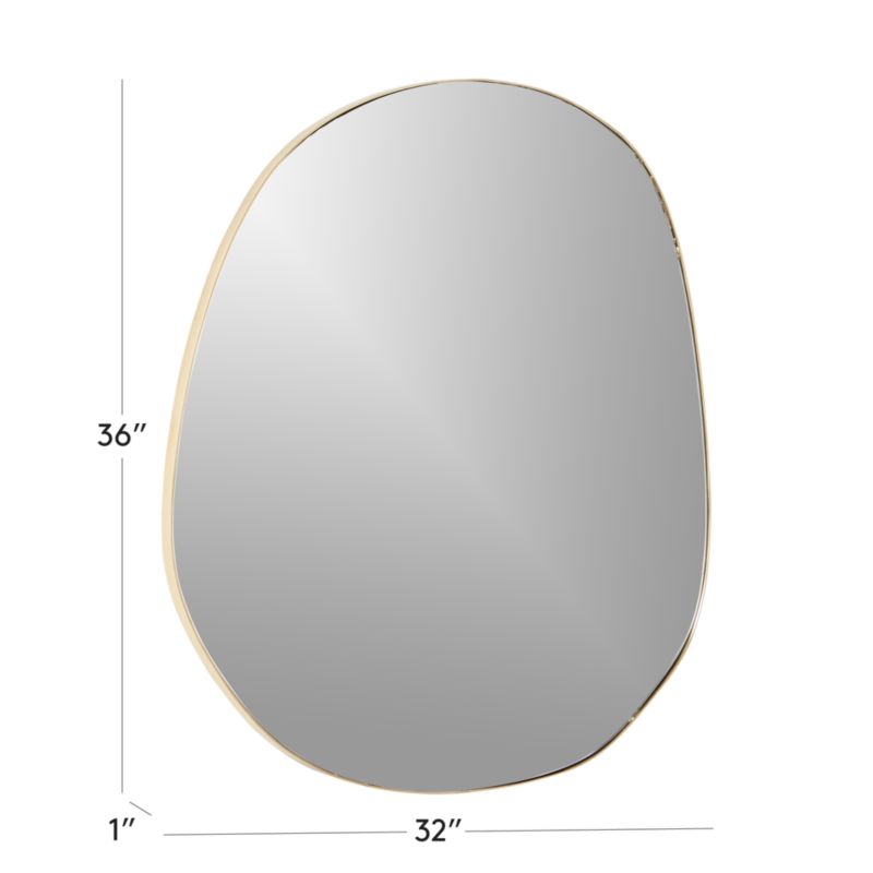 View Navone Unlacquered Brass Wall Mirror 36''x32'' - image 3 of 7