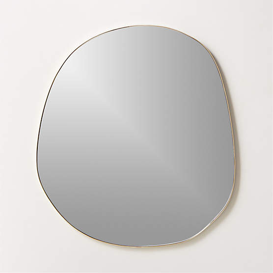 Navone Unlacquered Brass Wall Mirror 36''x32''