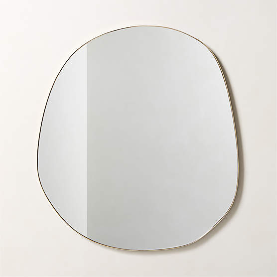 Navone Unlacquered Brass Wall Mirror 36''x32''