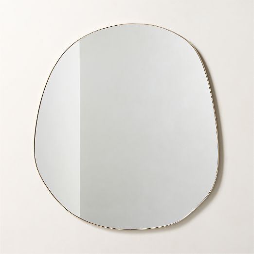Navone Unlacquered Brass Wall Mirror 36''x32''