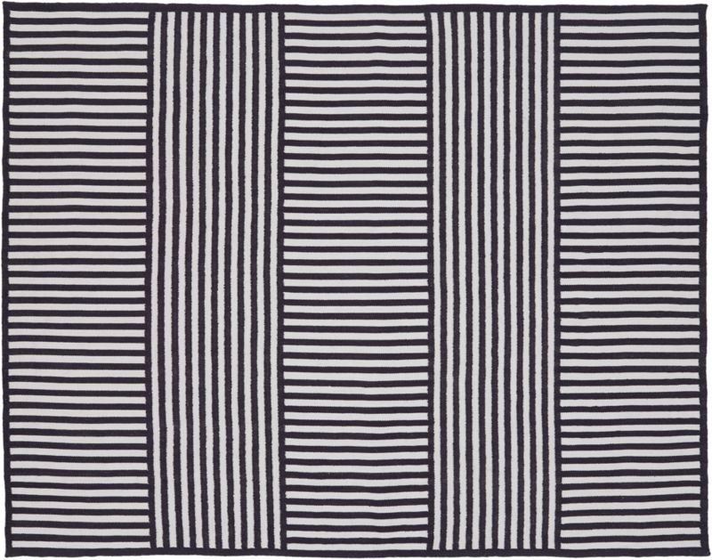 Modern Indoor Outdoor Rugs Cb2 Navy Stripe Outdoor Rug 8x10