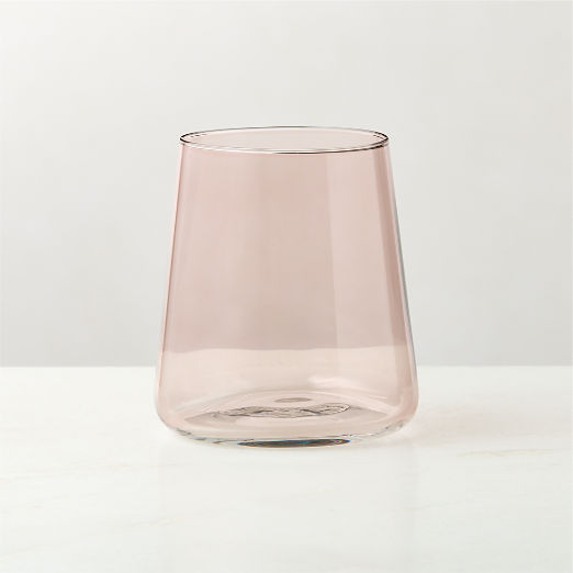 Neat Burgundy Double Old-Fashioned Glass