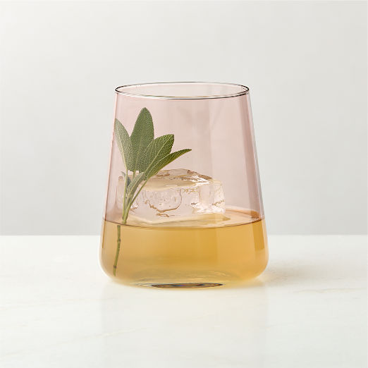 Neat Burgundy Double Old-Fashioned Glass