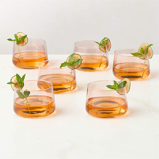 Neat Burgundy Tasting Glasses Set of 6