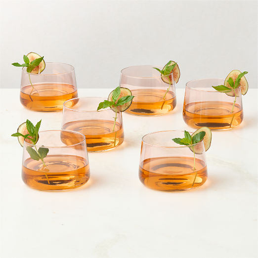 Neat Burgundy Tasting Glasses Set of 6