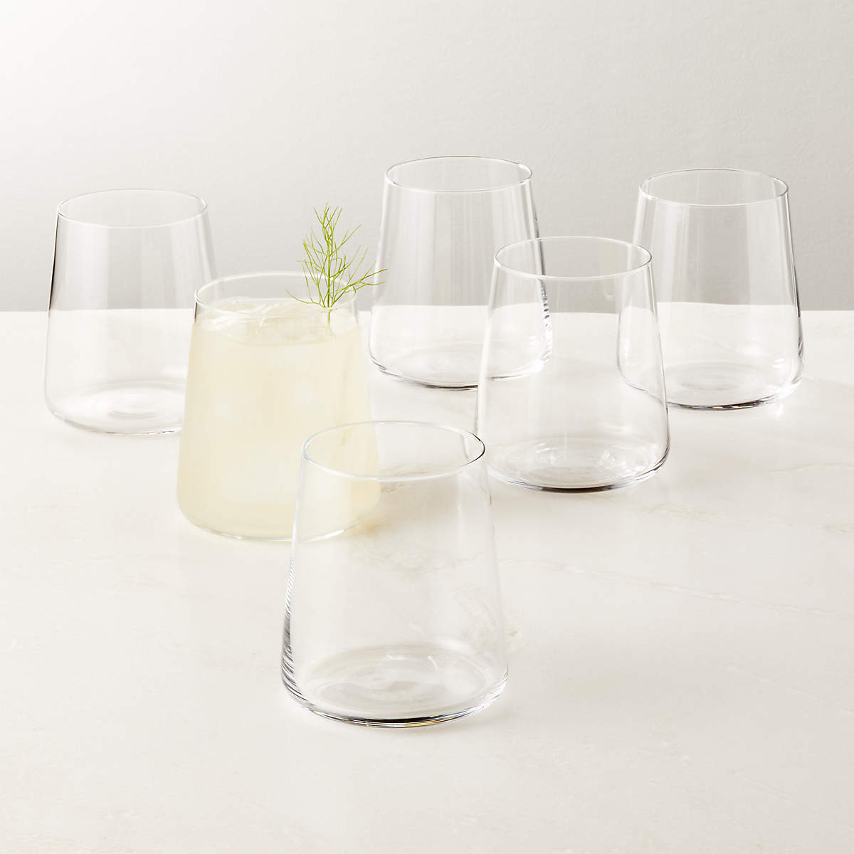 Neat Double Old-Fashioned Glass Set of 6 + Reviews | CB2