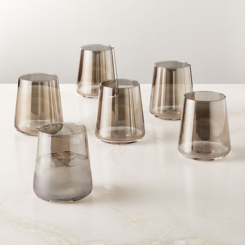 View Neat Smoked Double Old Fashioned Glass Set of 6 details