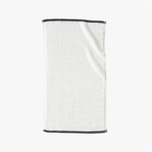 Neela Organic Cotton Black Trim Hand Towel