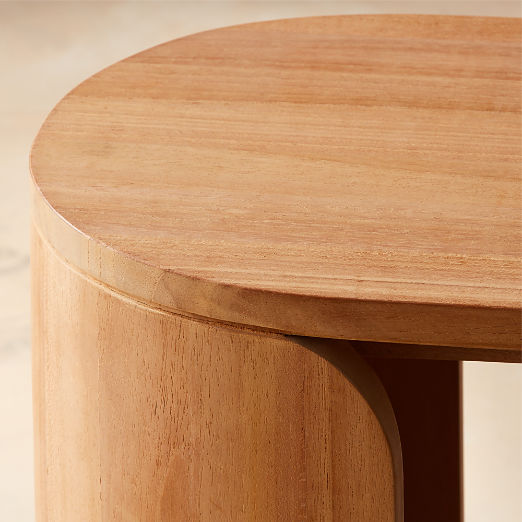 Neev Natural Teak Wood Stool