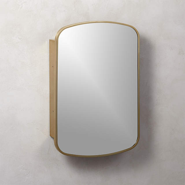 gold mirror bathroom cabinet