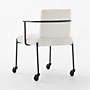View Neli White Boucle Office Chair - image 6 of 7