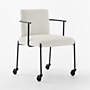 View Neli White Boucle Office Chair - image 4 of 7