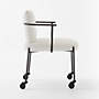 View Neli White Boucle Office Chair - image 5 of 7