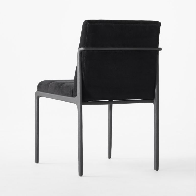 Nephi Cast Metal and Black Velvet Dining Chair - image 6 of 8