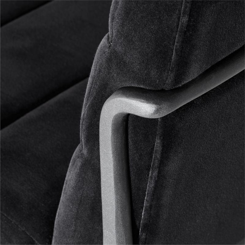 Nephi Cast Metal and Black Velvet Dining Chair - image 7 of 8