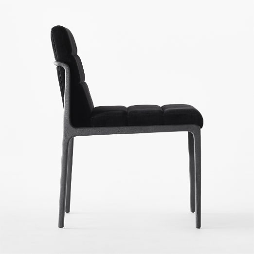 Nephi Cast Metal and Black Velvet Dining Chair