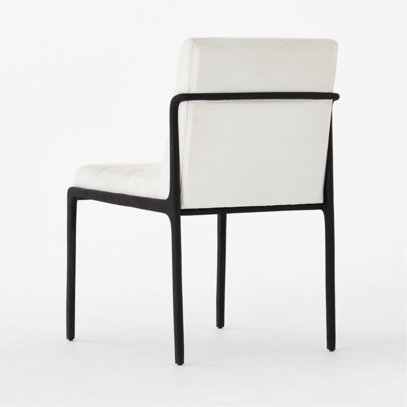 Nephi Cast Metal and Ivory Velvet Dining Chair - image 11 of 13