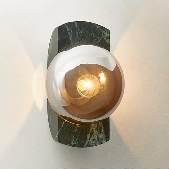 Neptune Green Marble Wall Sconce