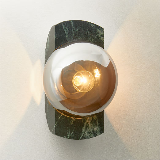 Neptune Green Marble Wall Sconce