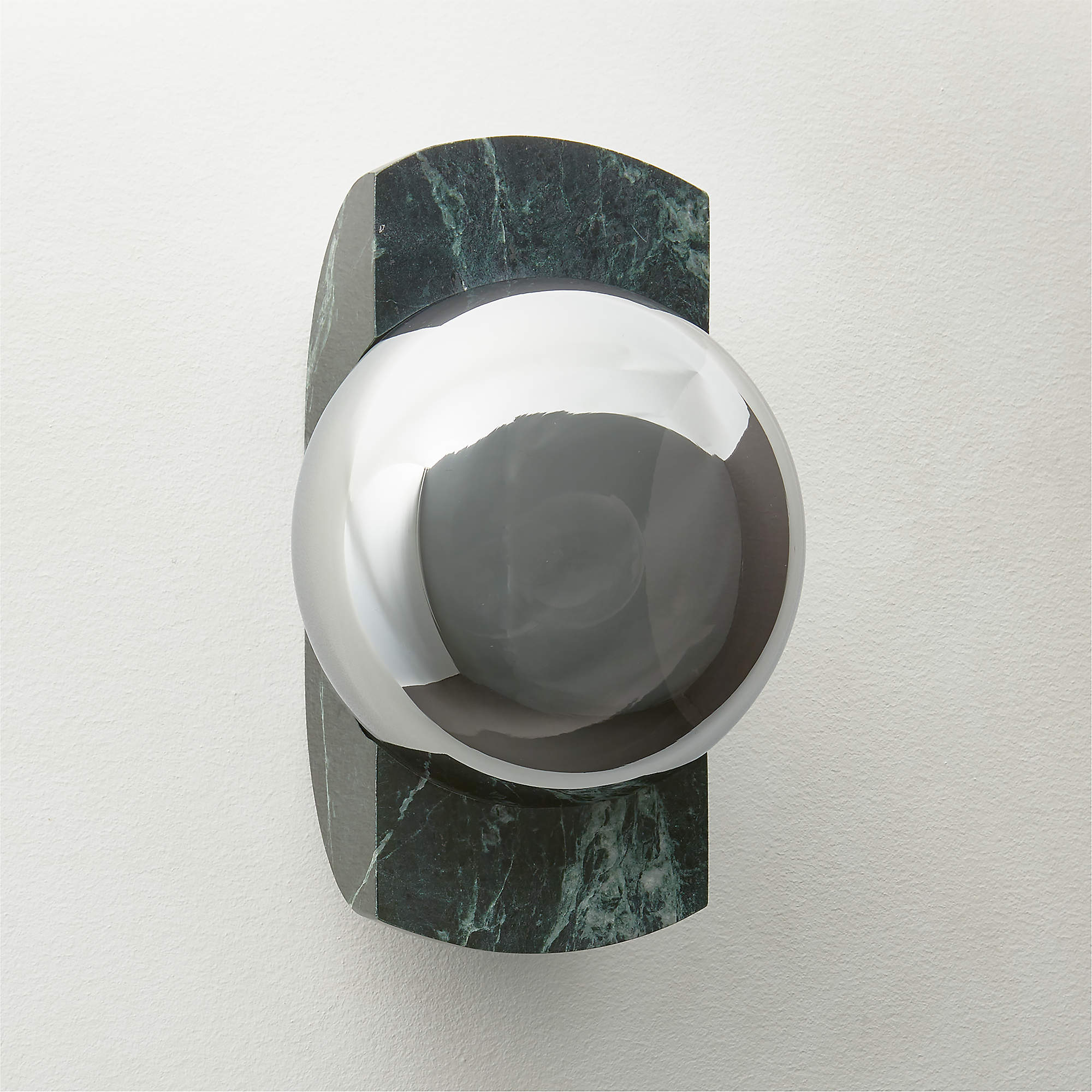 Neptune Green Marble Modern Wall Sconce Light CB2
