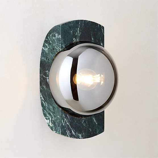 Neptune Green Marble Wall Sconce