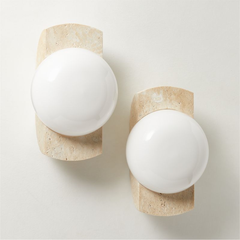 Neptune Travertine Wall Sconce - image 4 of 10