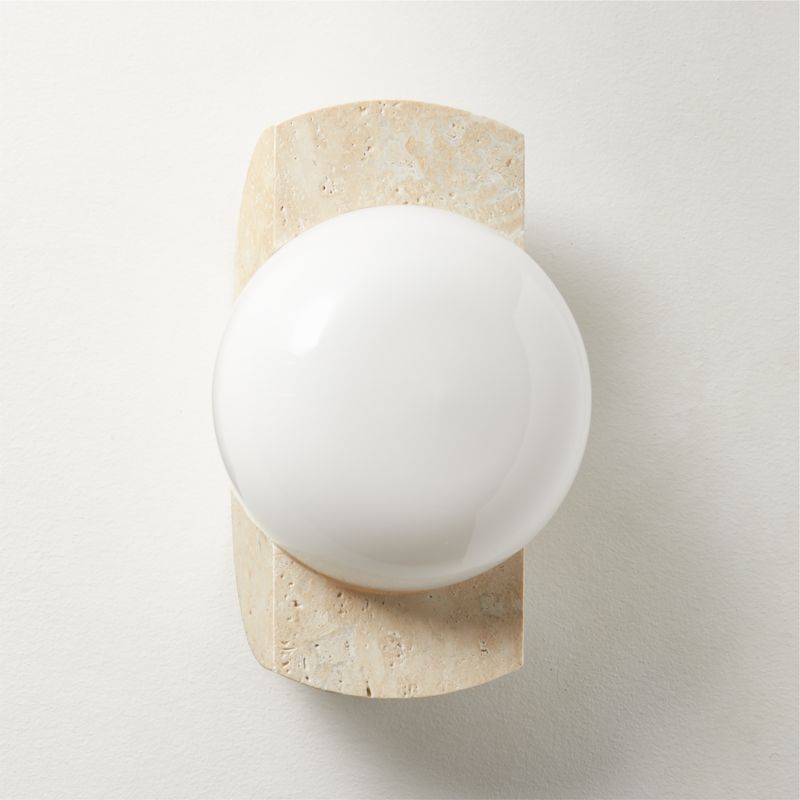 Neptune Travertine Wall Sconce - image 2 of 10