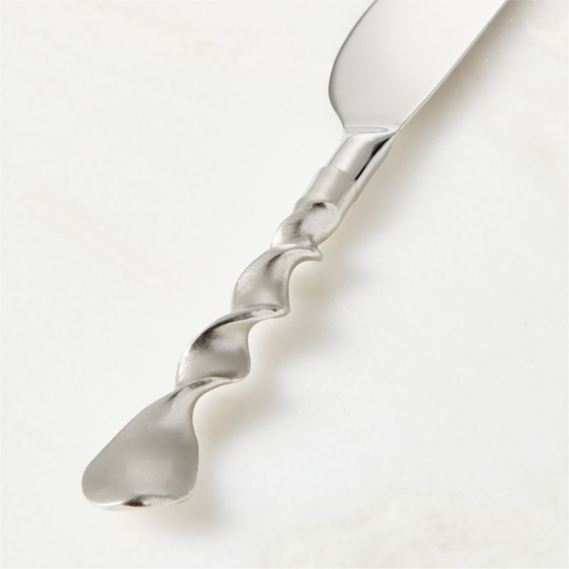 Nerano Silver Stainless Steel Cheese Knife With Cast Brass Handle by Nina Garcia - image 2 of 4