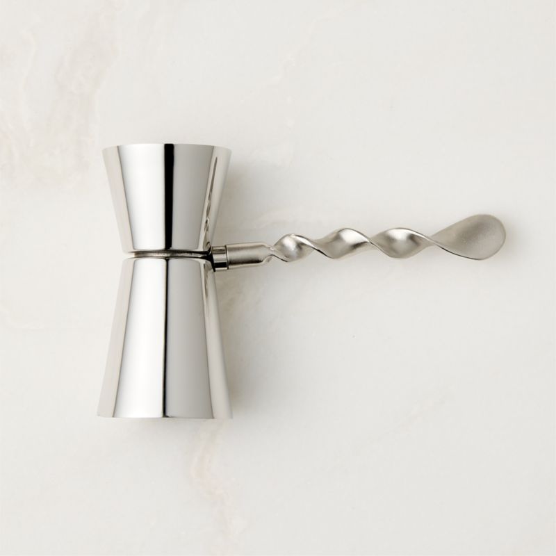 Nerano Silver Stainless Steel Bar Tools With Cast Brass Handle Set of 5 by Nina Garcia - image 5 of 6