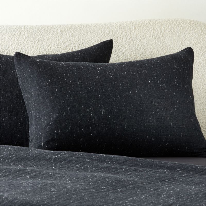 Viewing product image Nett Organic Cotton Black Standard Pillow Shams Set of 2 - image 1 of 4