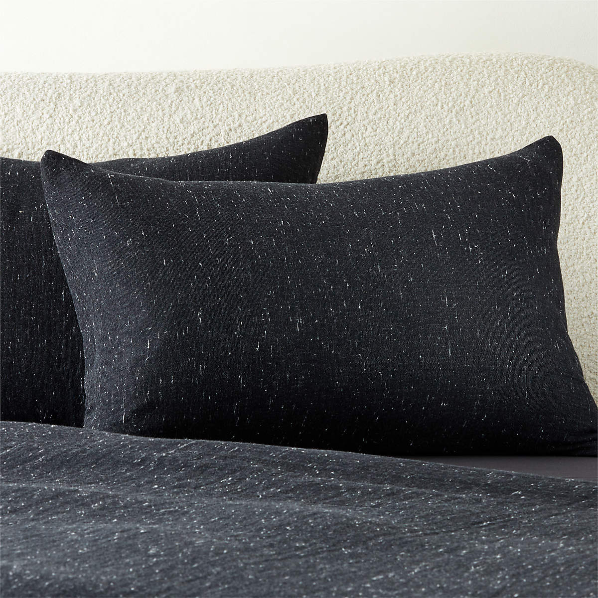 Nett Organic Cotton Black Quilt and Pillow Shams CB2