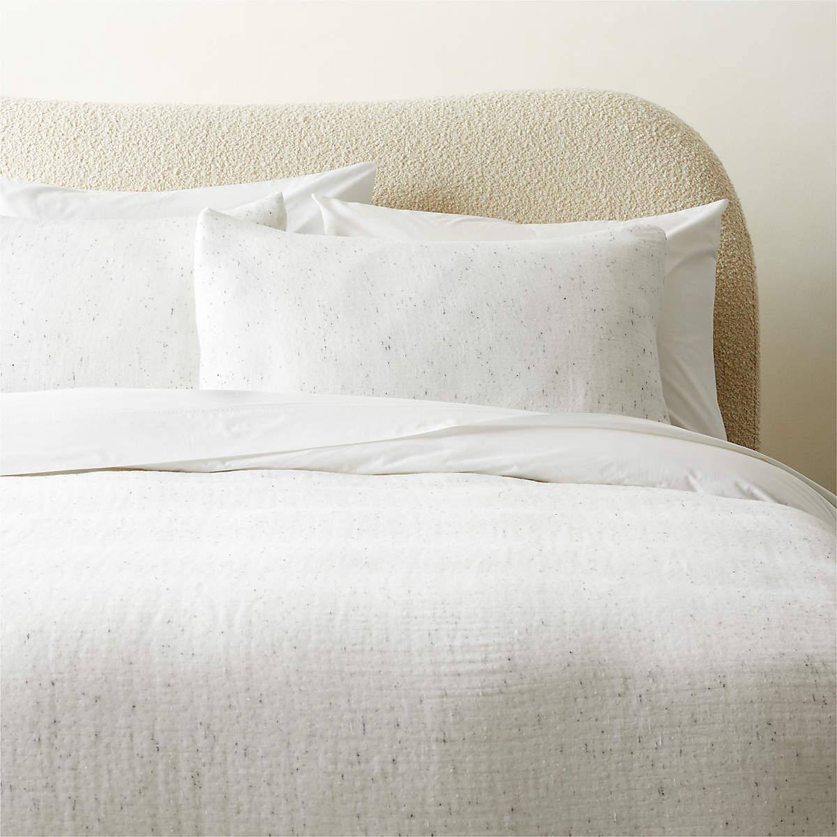 Nett Organic Cotton White Full/Queen Duvet Cover + Reviews CB2