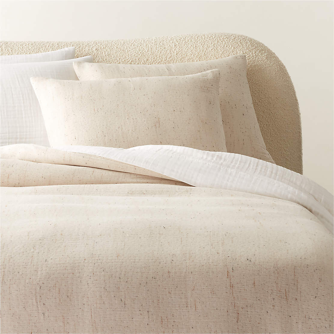 Nett Organic Cotton White King Duvet Cover + Reviews CB2
