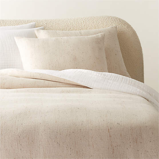Nett Organic Cotton White Full/Queen Duvet Cover + Reviews CB2