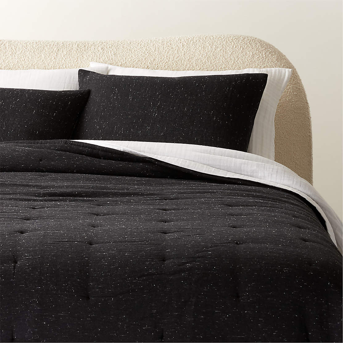 Alto Organic Cotton Black King Quilt CB2
