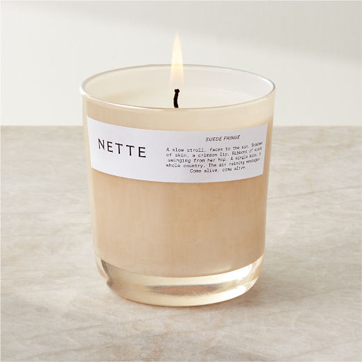 Nette Suede Fringe Soy Wax Candle