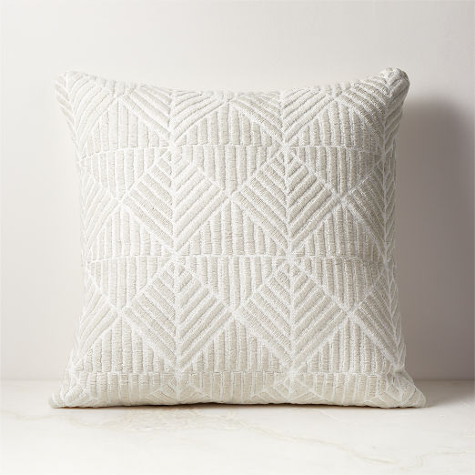 Network Grey Linen Throw Pillow 20" by Ackerman