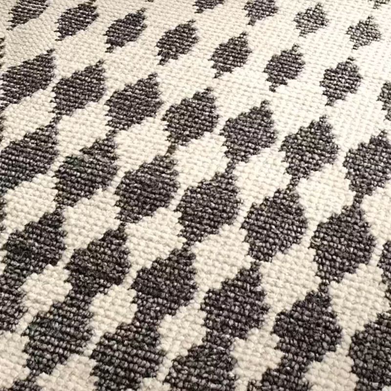 Neutro Black and Warm White Abstract Hand-Knotted New Zealand Wool Runner Rug 2.5'x8'